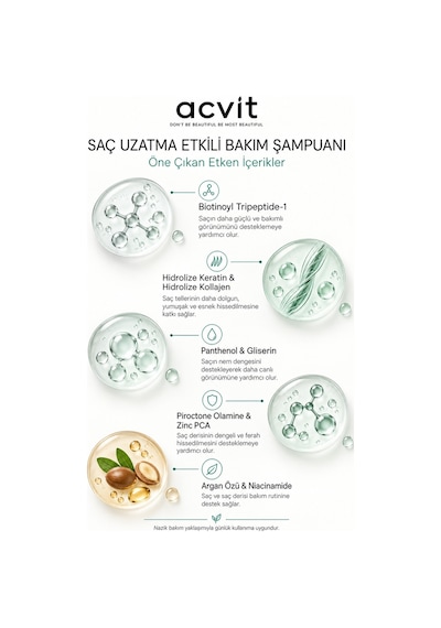 Acvit Saç Uzatma Etkili Şampuan 330 ML