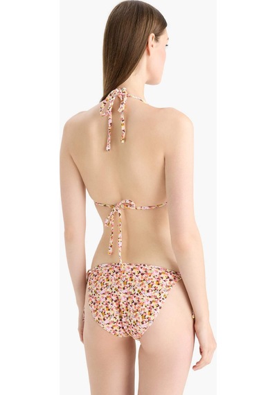 Defacto Regular Fit Çiçekli Bürümcük Bağcıklı Bikini Alt-fall İn Love E2577ax25smrd194 Kırmızı