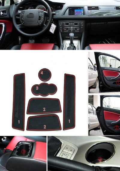 Citroen C5 2009-2012 Araç Içi Silikon Kaymaz Ped Kaplama Seti
