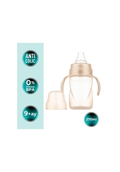 Mamajoo Antikolik Biberon 150 Ml ve Antikolik Akıtmaz Alıştırma Bardağı 270 Ml - Pearl