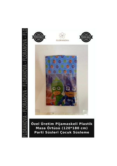Özel Üretim Pijamaskeli Plastik Masa Örtüsü 120 180 Cm Parti Süsleri Çocuk Süsleme Çok Renkli