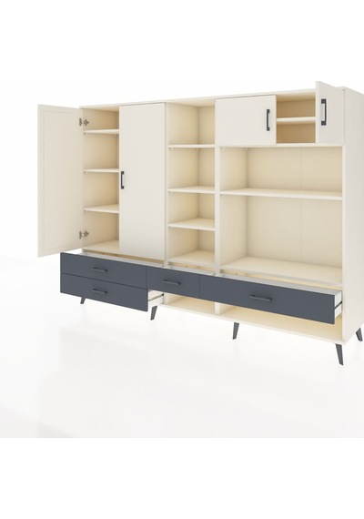 Hyperion Dolap 12 Raflı 4 Çekmeceli 4 Kapaklı 220x44x163 Aytaşı-a Aytaşı-aytaşı/antrasit Hyperion Dolap 12 Raflı 4 Çekmeceli 4 Kapaklı 220x44x163 Aytaşı-a Aytaşı-aytaşı/antrasit
