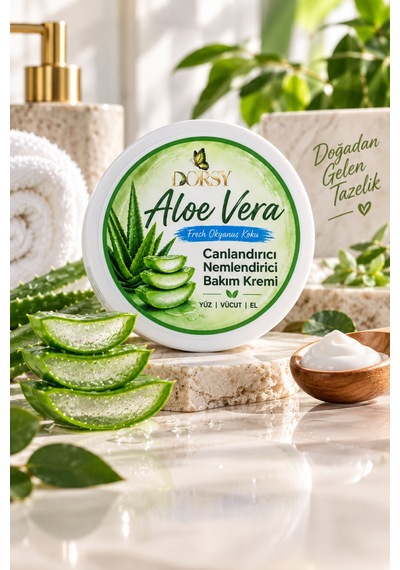 Nemlendirici Bakım Kremi Aloe Vera El Vücut Yüz Canlandırıcı Krem 150 Ml