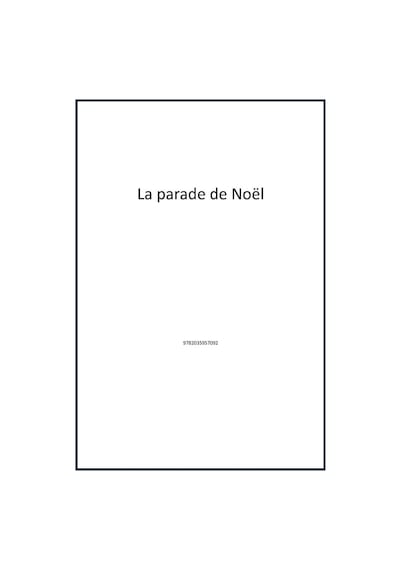 La Parade De Noël Publisher