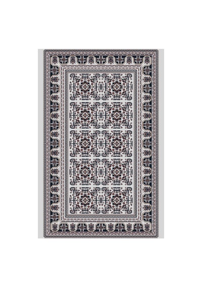 Kartela Halı Afgan Halı Jüt Taban Dokuma Halı Açık Gri - 100 X 150 Cm