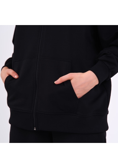 Mmetalic Kadın Siyah Normal Kalıp Basic Beli Lastikli Kapüşonlu Oversize Mevsimlik Alt Üst Eşofman Takımı Mmetalic Kadın Siyah Normal Kalıp Basic Beli Lastikli Kapüşonlu Oversize Mevsimlik Alt Üst Eşofman Takımı