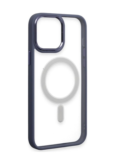 Apple Uyumlu   iPhone 15 Pro Max Kılıf Room Magneticsafe Silikon - Sierra Blue