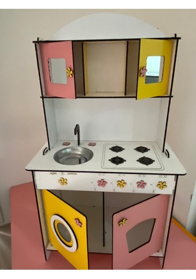 106X60 Yeni Model Ahşap Oyun Mutfak