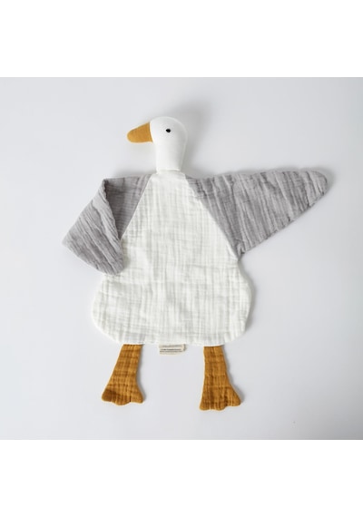 Organicera Organik Müslin Ördek Uyku Arkadaşı White&Grey