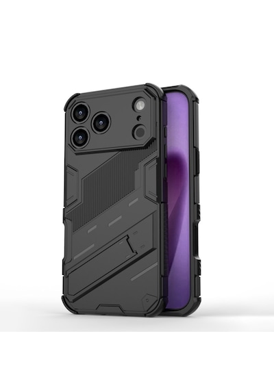 Microcase Xiaomi 17 Pro Max Matrix Serisi Armor Standlı Perfect Koruma Kılıf - Siyah Al3416 Siyah