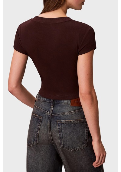 Calvin Klein Bayan T Shirt Lv047ab802 2e8 Bordo Bordo