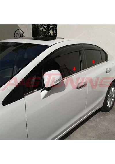Honda Civic Krom Cam Çıtası Tk 2012-2016 4Prç Paslanmaz Çelik N11.5613