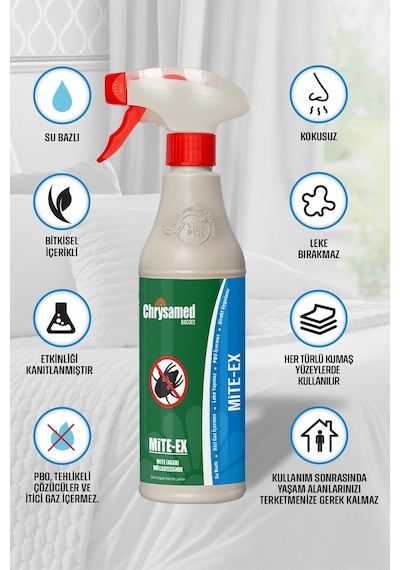 Chrysamed Mite-Ex Akarlara  Etikili Kokusuz 500 ML