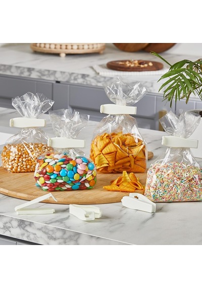 Poşet Klipsi 20 Adet Poşet Klipsi Kahve Bakliyat Atıştırmalık Cips Bisküvi Poşet Klipsi 4 Paket Belirtilmemiş
