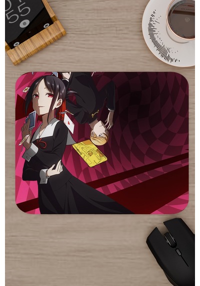 Kaguya Sama Anime V1 - 22x18 Gaming Kauçuk Kaymaz Taban Mouse Pad Fare Altlığı