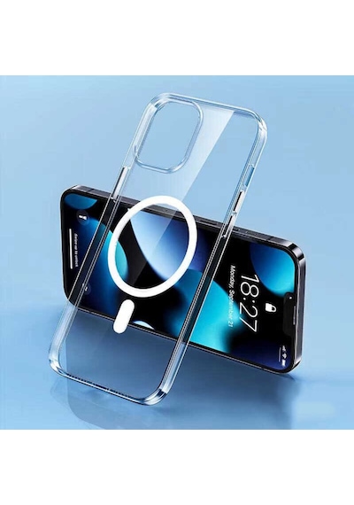 Apple Uyumlu iPhone 13 Pro Kılıf Zore Tacsafe Wireless Kılıf Renksiz