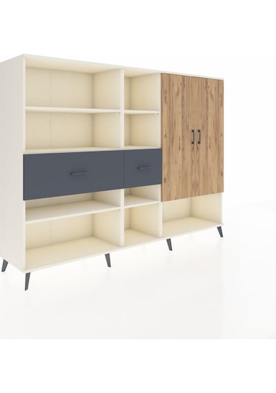 Hyperion Dolap 10 Raflı 2 Çekmeceli 2 Kapaklı 220x44x163 Aytaşı-ç Aytaşı-çam/antrasit Hyperion Dolap 10 Raflı 2 Çekmeceli 2 Kapaklı 220x44x163 Aytaşı-ç Aytaşı-çam/antrasit
