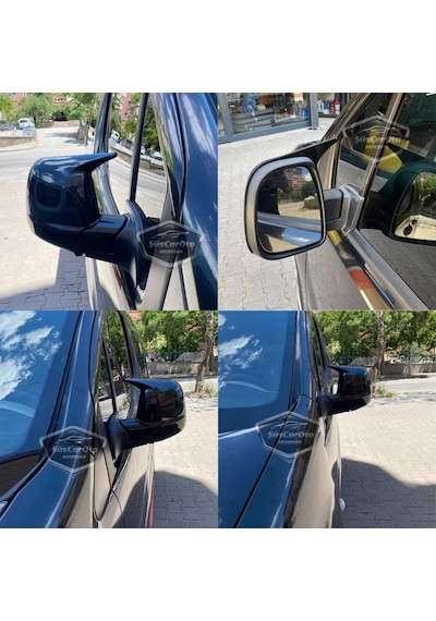 Citroen Jumpy 2019 Sonrası Uyumlu Batman Yarasa Ayna Kapağı Piano Black Abs Plastik Sağ Sol Takım 00 Şüscaroto Aksesuar