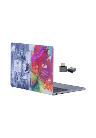 Macbook Air Kılıf 13.6 İnç M2 M3 M4 M5 Uyumlu Brain Tasarım Tpu Sert Kapak İnce Hafif Darbe Koruma Beyaz