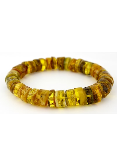 Kehribar Bileklik Amorf Tasarım Ambergold Blk23-136 Çok Renkli