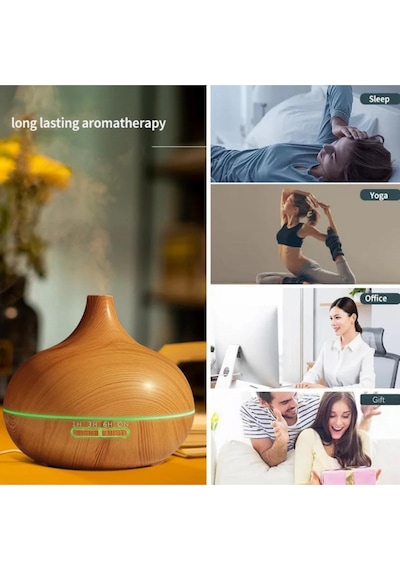Torvi Uzaktan Kumandalı 550 Ml Aroma Difüzörü Ultrasonik Hava Nemlendirici 7 Renk Led