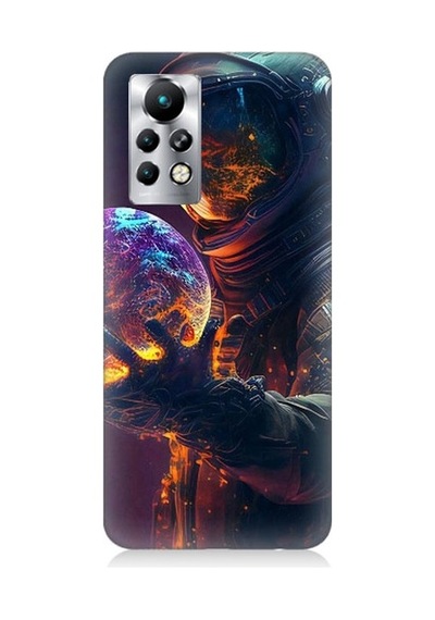 Infinix Note 11 Pro Uyumlu Astranot Ve Gezegen Desenli Silikon Kılıf