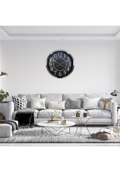 Silver Elegance Dekoratif 60 X 60 Cm Metal Duvar Saati Krom
