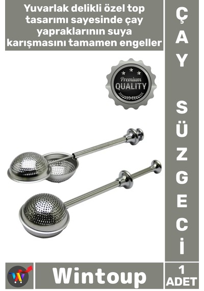 Süzgeç Kaliteli Hijyenik Dayanıklı Uzun Ömürlü Mutfak Gereci Paslanmaz Çelik Pratik Şık Çay Süzgeci Çok Renkli