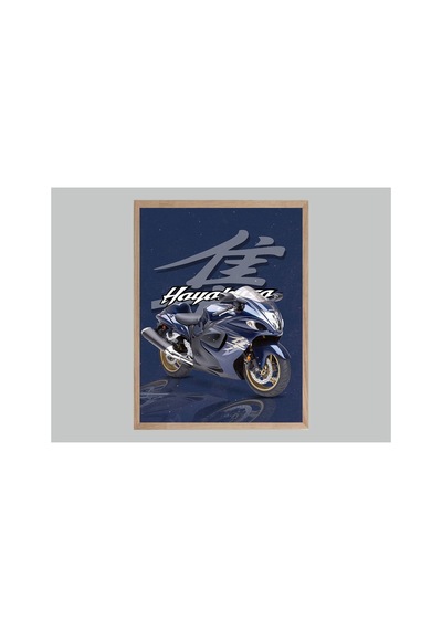 Hayabusa Doğal Ahşap Çerçeveli Tek Parça Dekoratif Tablo Çok Renkli - 819051129 Çok Renkli