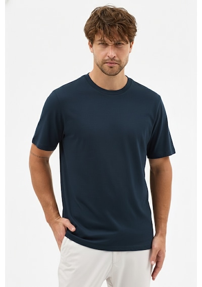 Goffra Erkek Premium Kalite Yoğun Dokulu Pamuklu T-shirt Lacivert M101-r0220-05 Lacivert