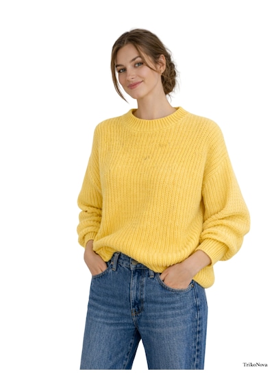 Trikonova Oversize Triko Kazak Sarı