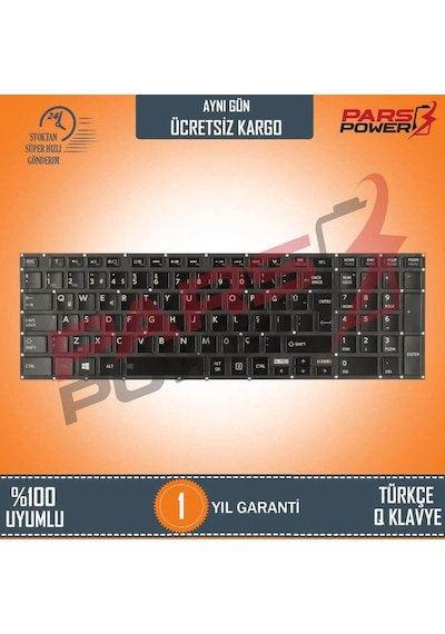 Toshiba Uyumlu Satellite P50-C-11W, P50-C-11X Notebook Klavye Işıklı