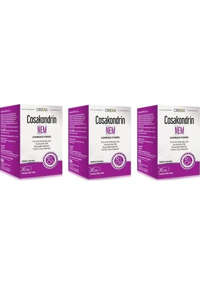 Orzax Cosakondrin Nem 30 Tablet 3 Kutu