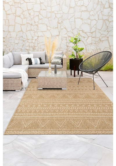 Tiora Tı007a Bej Jüt Halı Naturel Sisal Örme Hasır Modern Yıkanabilir Dayanıklı Tozu Yok