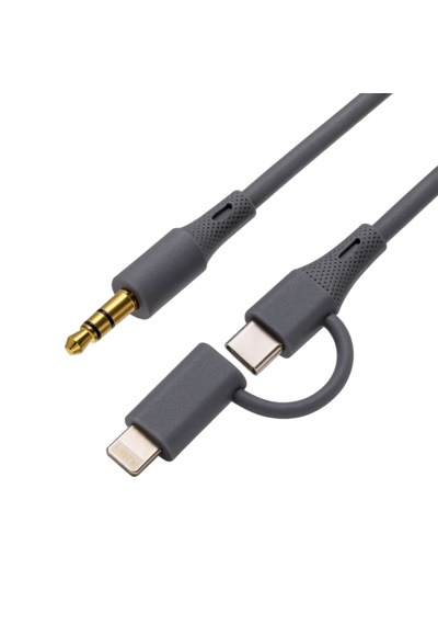 Microcase 2'si 1 Arada Type-c Ve Lightning To 3.5mm Aux Ses Kablosu - Ios Android Uyumlu Oto Ses Aktarım Adaptörü-al5815
