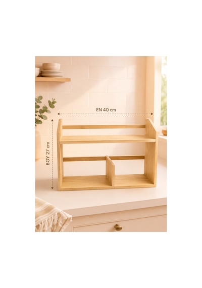 Brio 2 Katlı Bambu Standlı Cam Baharatlık Ve Yağdanlık Seti Diğer