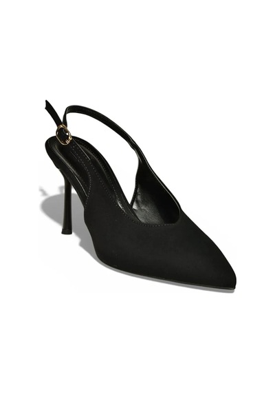 New Angel 905 Kadın Arkası Açık Stiletto Siyah