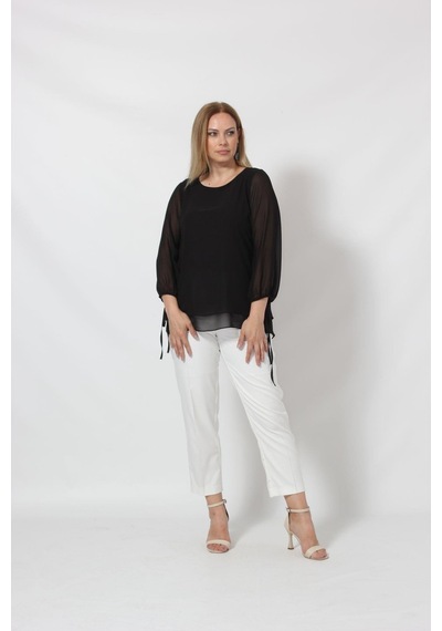 Moda Berray 3243-1 Kol Ucu Bağlama Detaylı Bluz 001