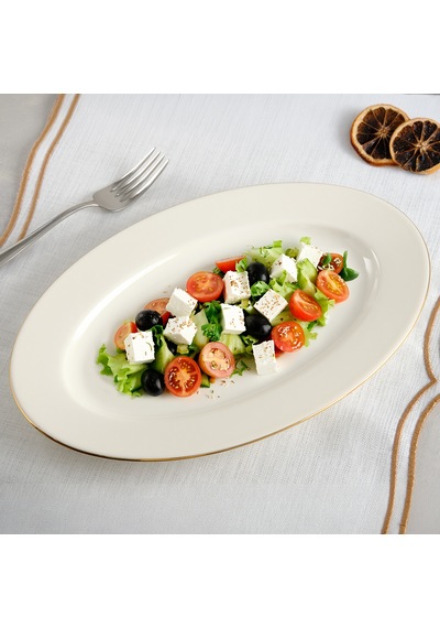 Aryıldız Hera Gold Kayık Tabak 30 Cm Renkli