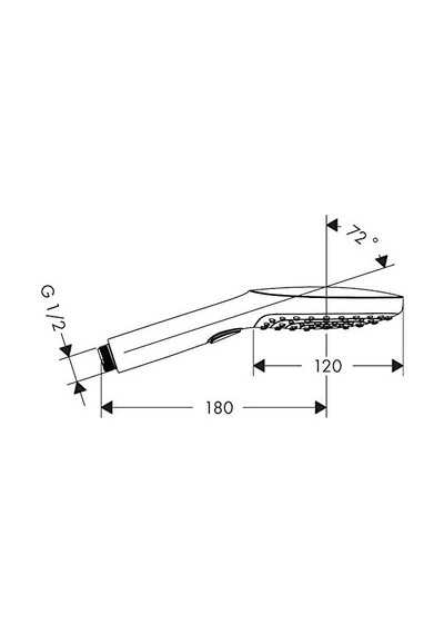 Duş Başlığı Raindance Select E, El Duşu 120 Mm, 3 Püskürtme Türü, Mat Siyah Siyah