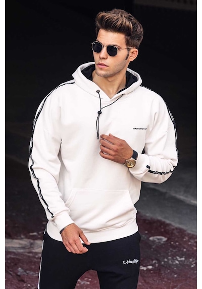Madmext Madmext Beyaz Kapüşonlu Sweatshirt 4721-beyaz Beyaz