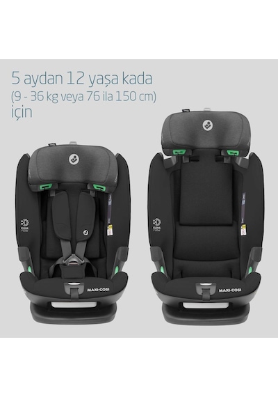 MaxiCosi Titan Pro ISize Adac'lı 936 Kg Çocuk Oto Koltuğu Authentic Black