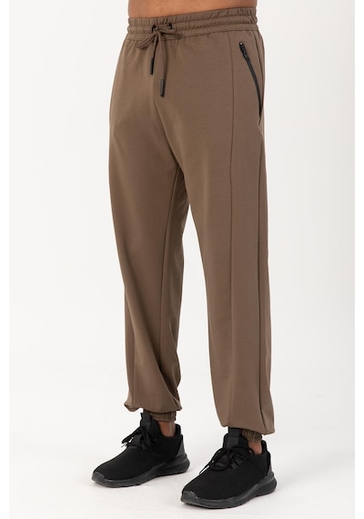 Maraton Sportswear Oversize Erkek Lastik Paça Basic Kakao Eşofman Altı 22466 Kahverengi