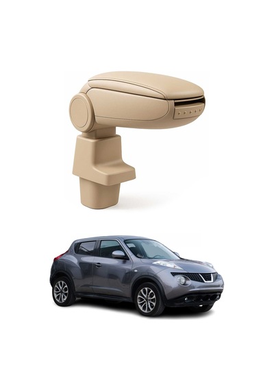 Nissan Juke 2010-2019 Uyumlu Kolçak Kol Dayama Bej Suni Deri Araca Özel