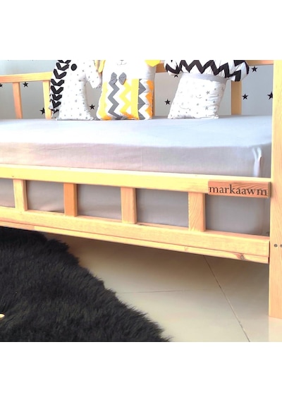 Markaawm Premium Montessori Yatak Doğal Çam Çocuk Ahşap Karyola Akçaağaç