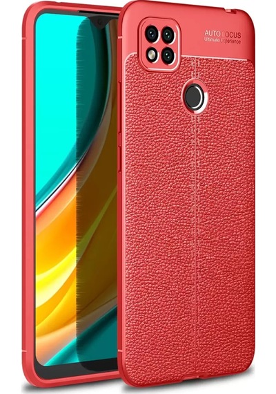 Newface Xiaomi Redmi 9c Kılıf Auto Focus Kapak - Kırmızı