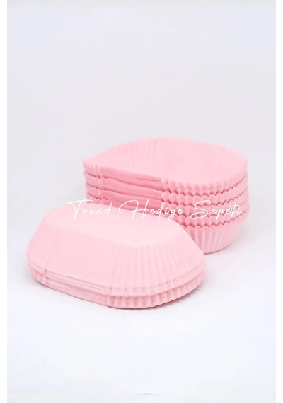 Takribi 200 Adet Büyük Boy Pembe Ekler Kağıdı 8.5x4 Cm, Baklava Sunumluk, Muffin Kek Kalıbı Diğer