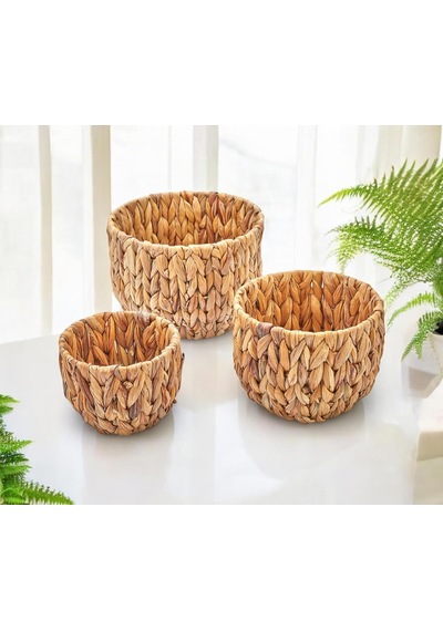 3'lü El Yapımı Doğal Hasır Yuvarlak Saksı Seti, Hasır El Yapımı Yuvarlak Örgü Saksı 3'lü Set, Rattan Saksı Seti, 22cm 15cm-18cm 13cm-14cm 11cm 001 3'lü El Yapımı Doğal Hasır Yuvarlak Saksı Seti, Hasır El Yapımı Yuvarlak Örgü Saksı 3'lü Set, Rattan Saksı Seti, 22cm 15cm-18cm 13cm-14cm 11cm 001