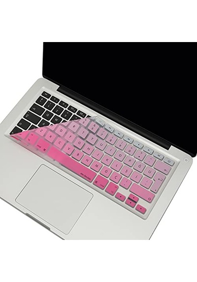 Macbook Silikon Klavye Kaplama Koruyucu Kılıf Macbook Air Pro Eski Usb Li Model 2008/2017 Uyumlu Türkçe Q Renkli Bas