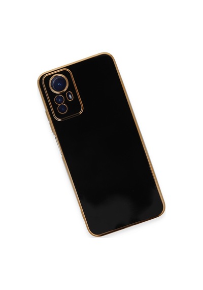 Note 12s Kılıf Volet Silikon - Siyah